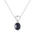 Colier perla naturala neagra cu lantisor argint DiAmanti SK22373P_B_Necklace-G