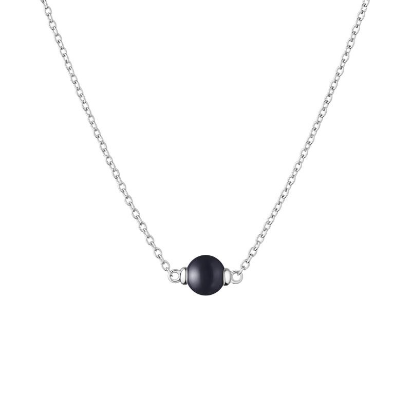 Colier argint cu perla naturala neagra DiAmanti SK22384N_B-G (Argint 925‰ 1,85 g.)
