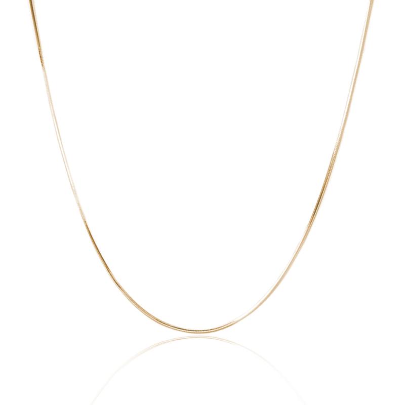 Lantisor argint placat cu aur galben 55 cm model sarpe DiAmanti 8LATI015G-55cm-DIA (Argint 925‰ 2,2 g.)