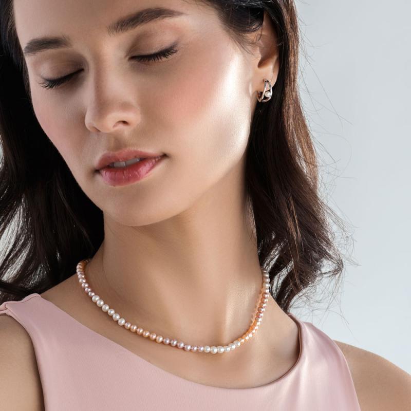 Colier perle naturale multicolore si argint 40 cm DiAmanti 222-63-G (Argint 925‰ 0,65 g.)
