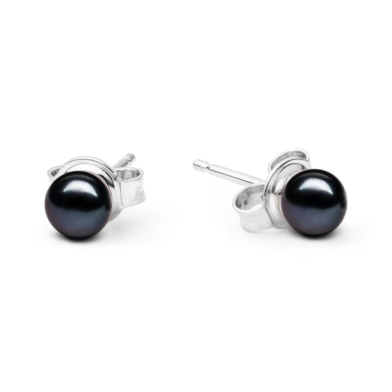 Cercei perle naturale negre 5 mm si argint DiAmanti EFB05-N_B-G (Argint 925‰ 0,5 g.)