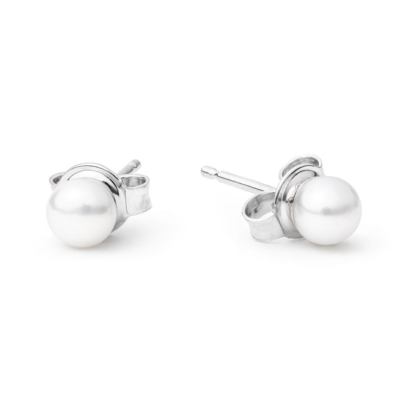 Cercei perle naturale albe 5 mm si argint DiAmanti EFB05-N_W-G (Argint 925‰ 0,5 g.)