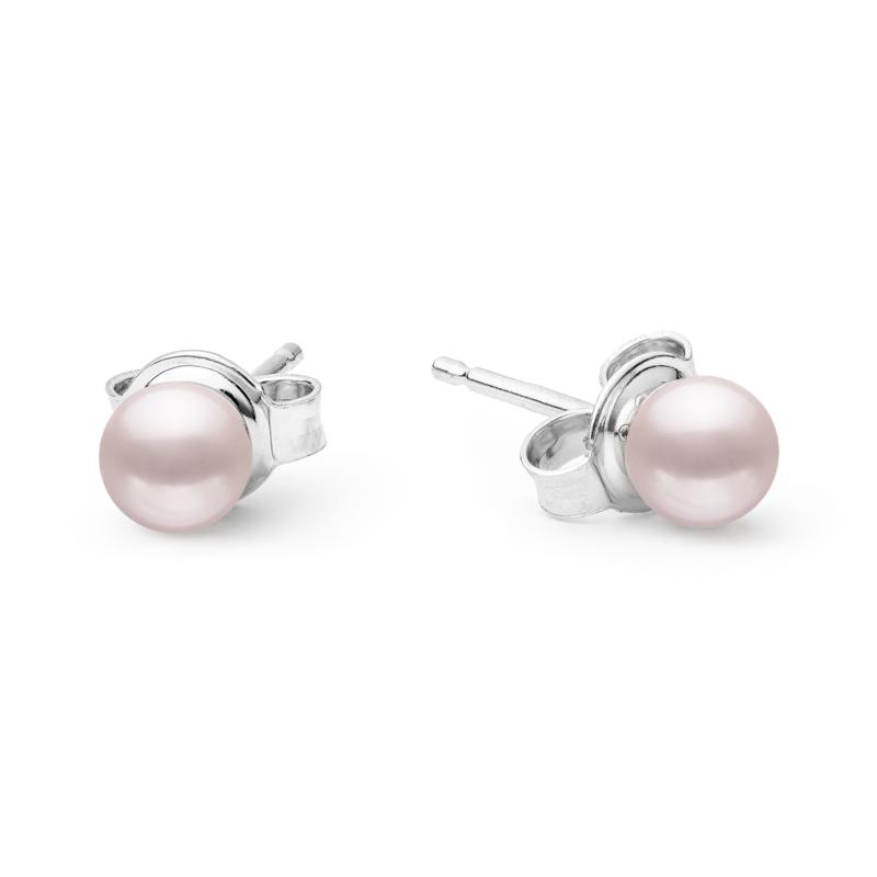 Cercei perle naturale roz pudra 5 mm si argint DiAmanti EFB05-N_L-G (Argint 925‰ 0,5 g.)