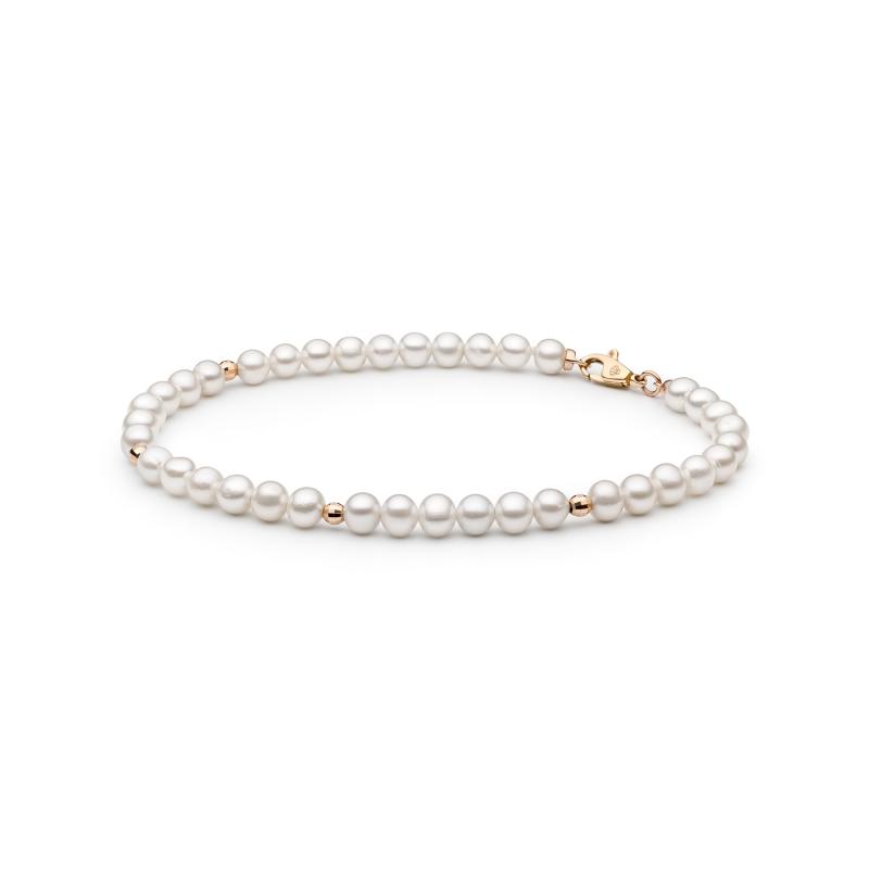 Bratara cu perle naturale si aur roz 14K  DiAmanti L224-102B-G (Aur 585‰ 0,5 g.)