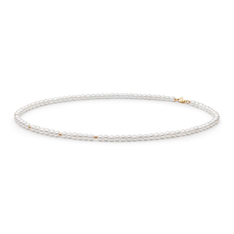 Colier perle naturale si aur roz 14K lungime 40 cm DiAmanti L224-102-G (Aur 585‰ 0,5 g.)