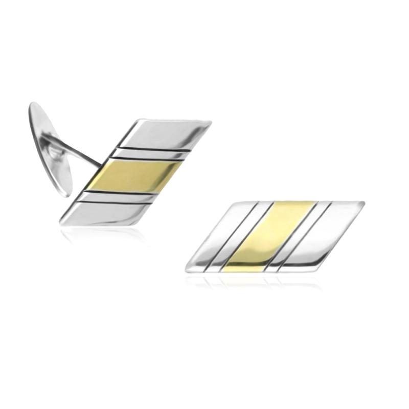 Butoni camasa argint cu detaliu placat cu aur galben DiAmanti ALKM0064SPY-AS (Argint 925‰ 5,55 g.)