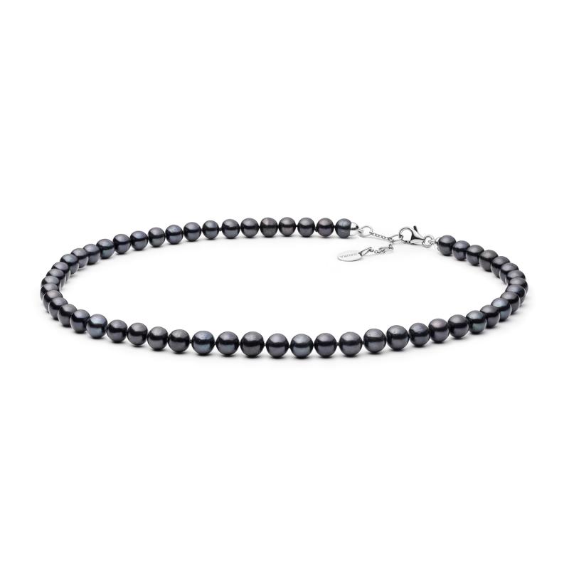 Colier perle naturale negre si argint 40 cm DiAmanti FARB67-C-G (Argint 925‰ 1,35 g.)