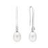 Cercei argint lungi cu perle naturale albe si cristale cu tortita DiAmanti SK22523E_W-G (Argint 925‰ 1,55 g.)
