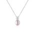 Colier argint cu perla naturala roz pudra si piatra DiAmanti SK23107N_L-G (Argint 925‰ 2,35 g.)