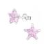 Cercei argint cu pietre stele roz 9mm DiAmanti DIA9527-LightPink (Argint 925‰ 0,55 g.)