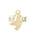Charm argint placat cu aur galben cu perla naturala, pasare si stea DiAmanti AN6176-PYG-AS (Argint 925‰ 2 g.)