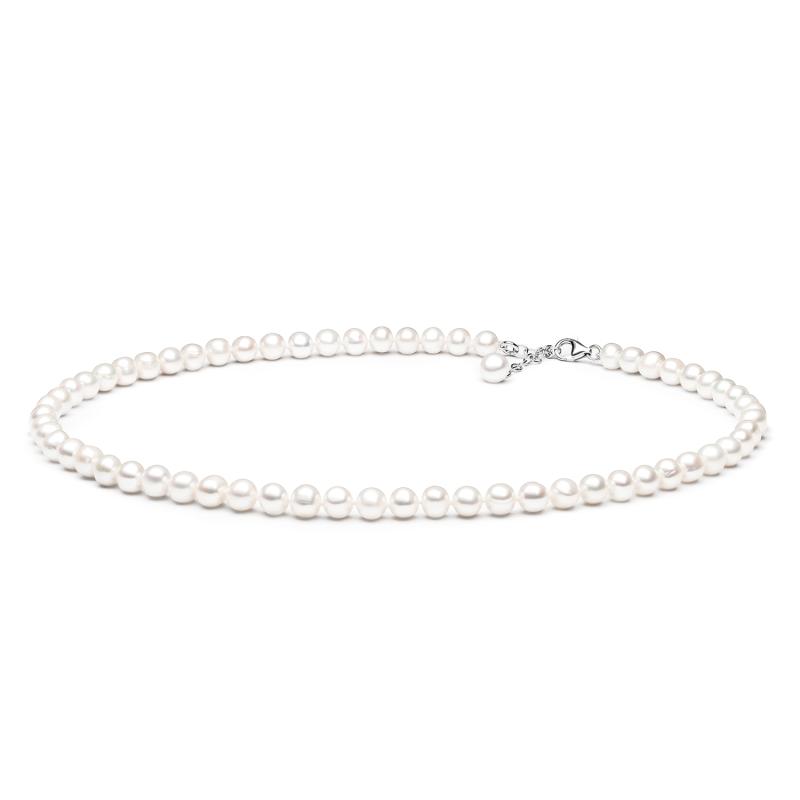 Colier perle naturale albe si argint 45 cm DiAmanti FARW575-G (Argint 925‰ 1,2 g.)