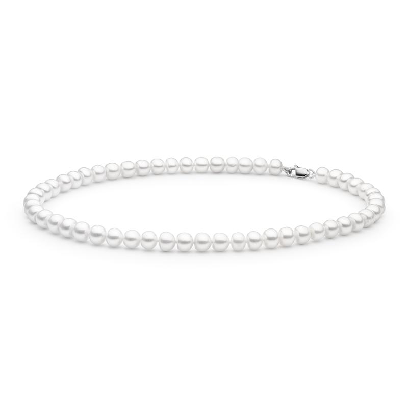 Colier perle naturale albe 45 cm si argint DiAmanti FPW310-G (Argint 925‰ 0,9 g.)