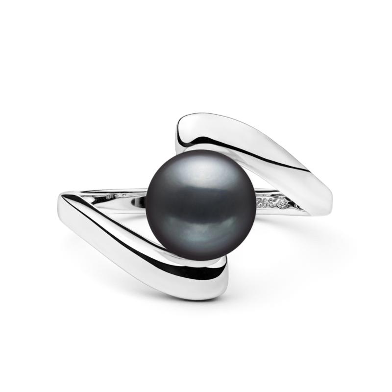 Inel cu perla naturala neagra din argint DiAmanti SK20474R_B-G (Argint 925‰ 2,5 g.)