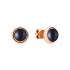 Cercei argint placati cu aur roz cu perle naturale negre cu reflexii DiAmanti SK22525GE_B-G (Argint 925‰ 2,6 g.)