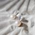Cercei argint cu perle naturale albe si cristale cu tortita DiAmanti SK23211EL_W-G (Argint 925‰ 2,5 g.)