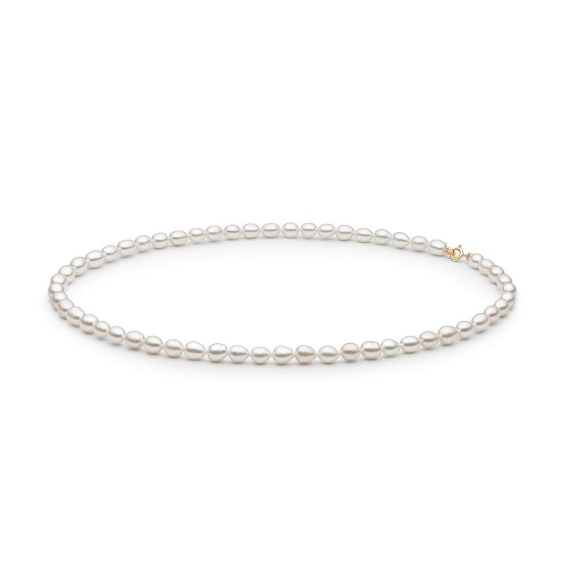 Colier cu perle naturale si aur galben 9K lungime 39,5 cm DiAmanti 233-63-G (Aur 375‰ 0,17 g.)