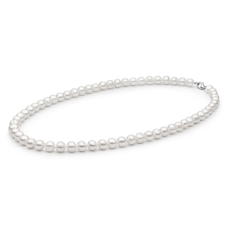 Colier perle naturale albe si argint 50 cm DiAmanti FORW485-M-G (Argint 925‰ 0,6 g.)