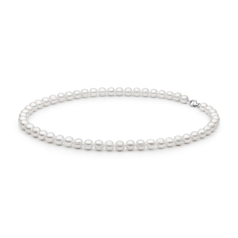 Colier perle naturale albe si argint 45 cm DiAmanti FORW485-G (Argint 925‰ 0,6 g.)