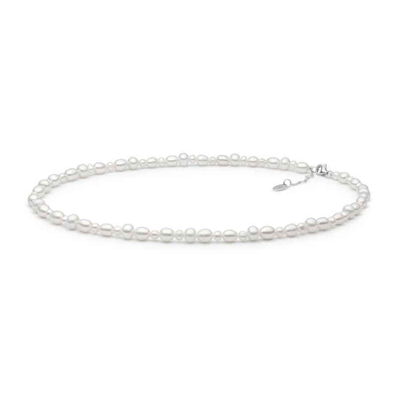 Colier perle naturale albe si argint 45 cm DiAmanti 234-116-G (Argint 925‰ 0,65 g.)