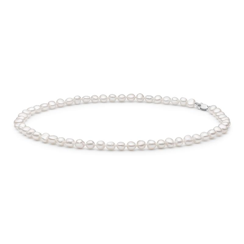 Colier perle naturale albe si argint 45 cm DiAmanti BRW47-G (Argint 925‰ 0,65 g.)
