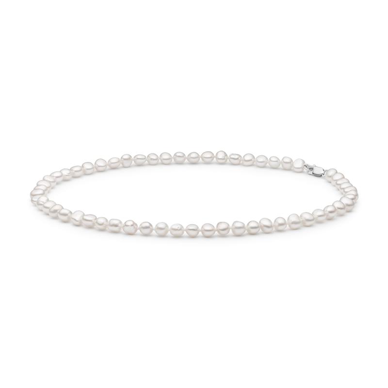 Colier perle naturale albe si argint 40 cm DiAmanti BRW47-C-G (Argint 925‰ 0,65 g.)