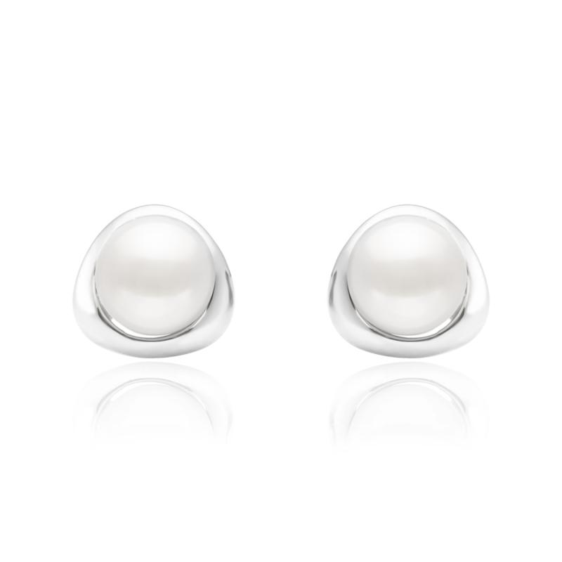 Cercei argint cu perle naturale albe DiAmanti SK16405E_W-G (Argint 925‰ 3,2 g.)