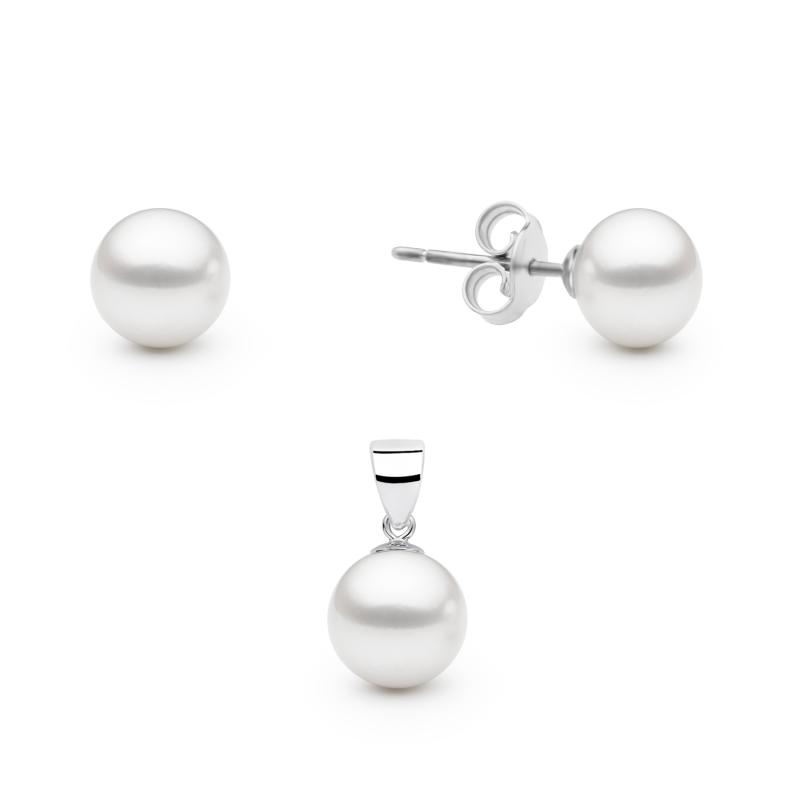 Set argint cercei si pandantiv cu perle sintetice DiAmanti ALKP01-AS (Argint 925‰ 2,5 g.)