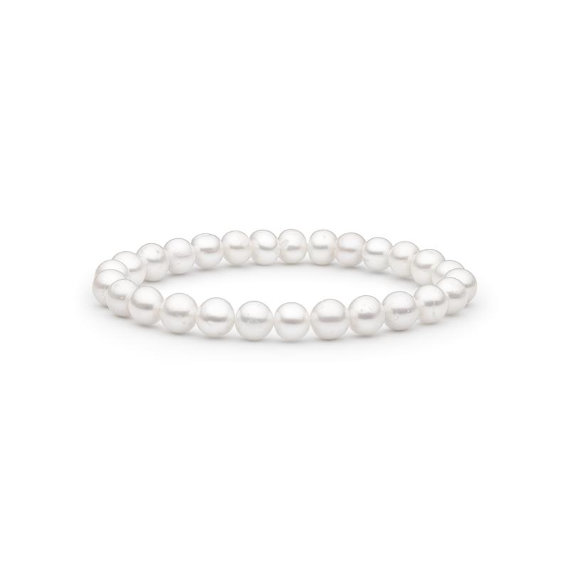Bratara perle naturale albe 7 mm DiAmanti 222-52B