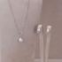 Set argint cercei si lantisor cu perle si pietre DiAmanti SETP0015_4-AS (Argint 925‰ 4,5 g.)