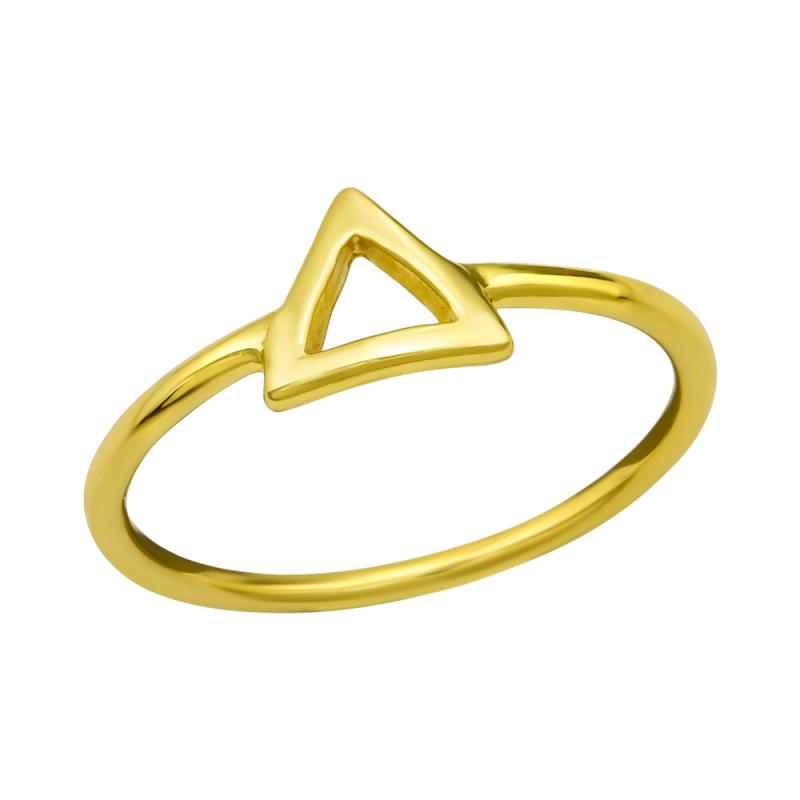 Inel geometric triunghi din argint placat cu aur galben 18K model DiAmanti DIA38524 (Argint 925‰ 1,2 g.)