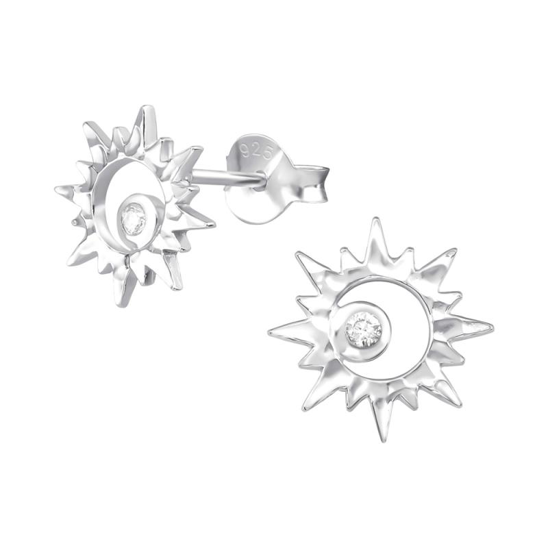 terrace Student Misfortune Cercei din argint in forma de soare cu zirconii model DiAmanti DIA37193