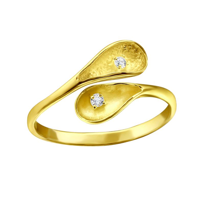 Inel din argint placat cu aur galben 18K si zirconii model DiAmanti DIA23263 (Argint 925‰ 1,75 g.)