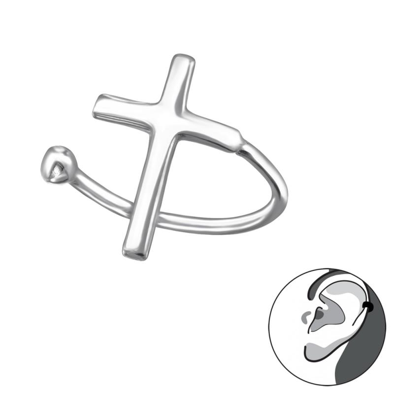 Cercel ear cuff din argint cruciulita model DiAmanti DIA30913 (Argint 925‰ 0,4 g.)