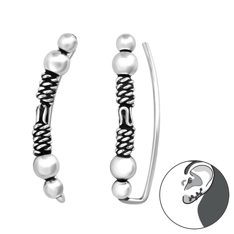 Cercei ear cuffs din argint antichizat model DiAmanti DIA37841 (Argint 925‰ 1,5 g.)