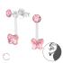 Cercei din argint fluture cu cristale Swarovski Light Rose model DiAmanti DIA37894 (Argint 925‰ 0,85 g.)