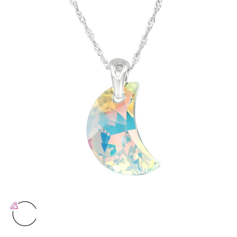 Lantisor din argint cu pandantiv Luna din cristal Swarovski model DiAmanti DIA39492 (Argint 925‰ 1,2 g.)