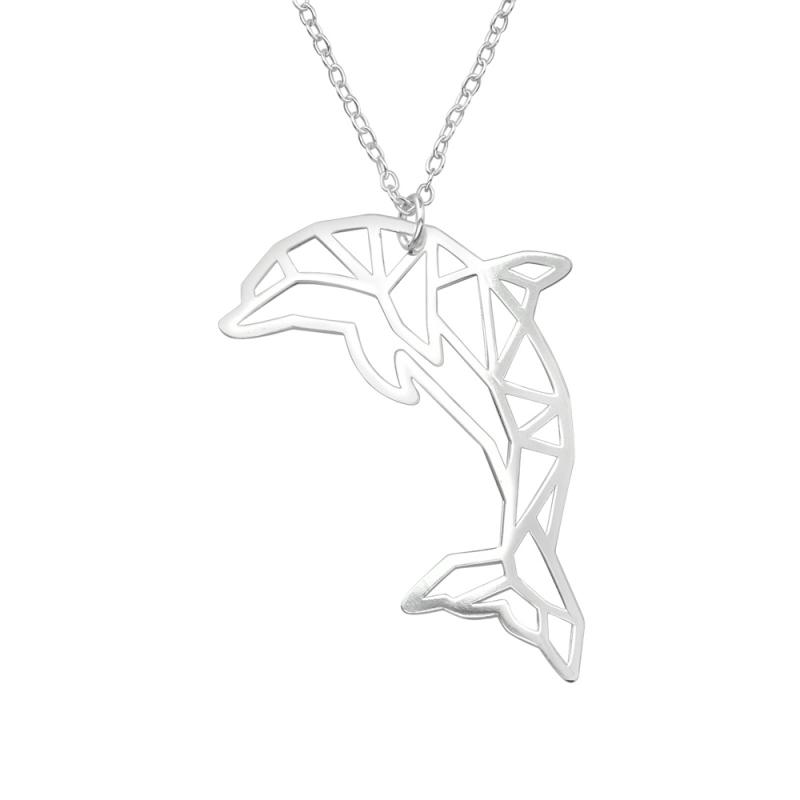 Lantisor din argint cu pandantiv delfin model DiAmanti DIA39218 (Argint 925‰ 1,35 g.)