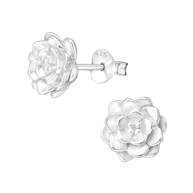 Cercei din argint Floare de Lotus 3D DiAmanti DIA35591 (Argint 925‰ 1,9 g.)