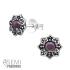 Cercei din argint cu floare cu Ametist model DiAmanti DIA30298 (Argint 925‰ 0,95 g.)