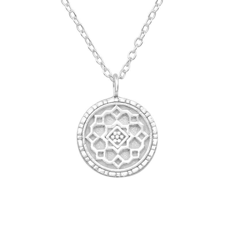 Lantisor din argint cu pandantiv Floare de Lotus DiAmanti DIA39489 (Argint 925‰ 1,75 g.)