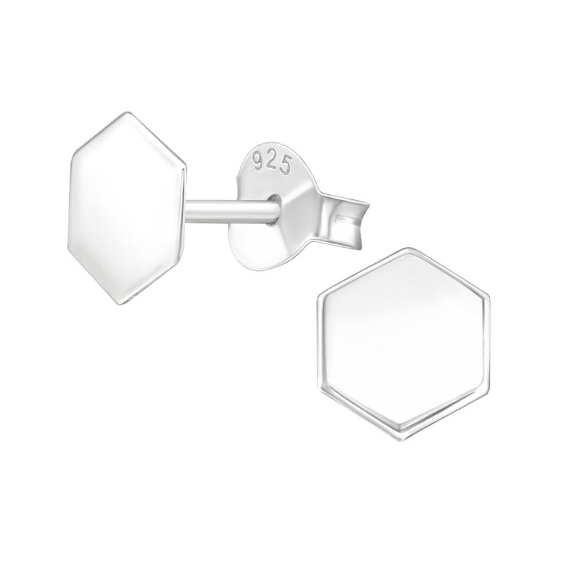 Cercei din argint hexagon DiAmanti DIA39145 (Argint 925‰ 0,5 g.)