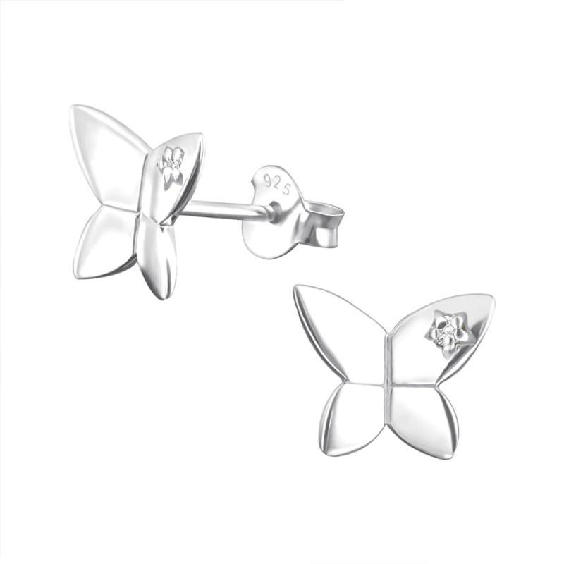 Cercei din argint fluture cu zirconiu DiAmanti DIA8365 (Argint 925‰ 1,2 g.)