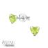 Cercei din argint cu Peridot inima DiAmanti DIA31147-Peridot (Argint 925‰ 0,3 g.)