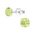 Cercei din argint cu piatra lime 5 mm DiAmanti DIA33205-Peridot (Argint 925‰ 0,45 g.)