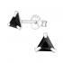 Cercei din argint triunghi negru DiAmanti DIA9468-Black