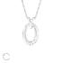 Lantisor din argint cu pandantiv cristal Swarovski DiAmanti DIA27735-White (Argint 925‰ 1,3 g.)