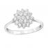 Inel din argint floare 3D cu pietre DiAmanti DIA15453