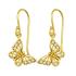 Cercei lungi din argint placat cu aur galben 18 k Fluture DiAmanti DIA40129 (Argint 925‰ 1,6 g.)