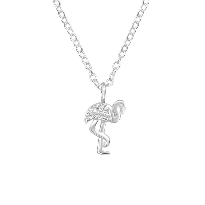 Lantisor din argint cu pandantiv flamingo DiAmanti DIA39785 (Argint 925‰ 1,1 g.)